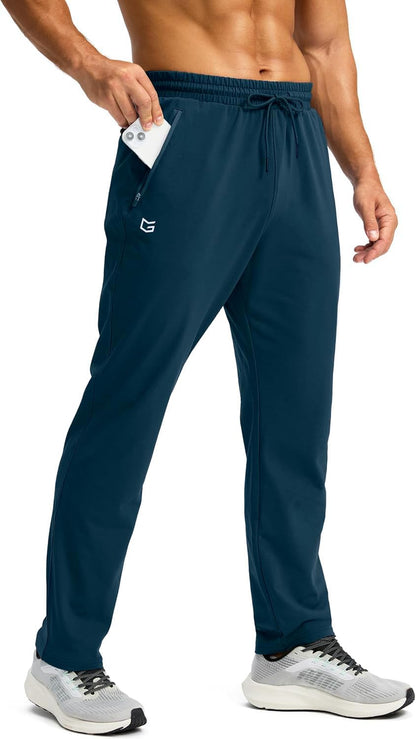 CB-COLEBROOK Mens Fleece Lined Winter Pants with 3 Zipper Pockets Warm Athletic Joggers Workout Running Sweatpants for Men Trec