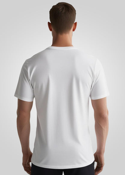 Peppyzone Mens Regular Fit T-Shirt (PZ-N-8372_White2