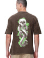 Bewakoof Official Harry Potter Merchandise Mens Graphic Print Oversized Fit Half Sleeve Round Neck Cotton T-Shirt_652434_Brown_