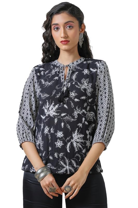 Soch Womens Regular Fit Tunic Shirt (FWA4TU30183A_Black