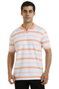 Allen Solly Men Regular Fit Striped Casual Cotton Short Sleeve Polo Shirt