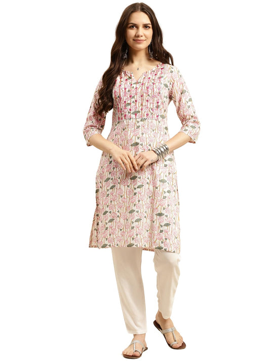 rangita Women Rayon Straight Kurti With Pant Set