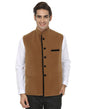 Wintage Men'S Velvet Bandhgala Festive Coffee Nehru Jacket Waistcoat