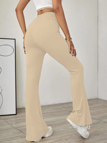 Shasmi Womens Skinny Business Casual Boot-Cut Regular Fit Trouser Plazzo Pant_Beige