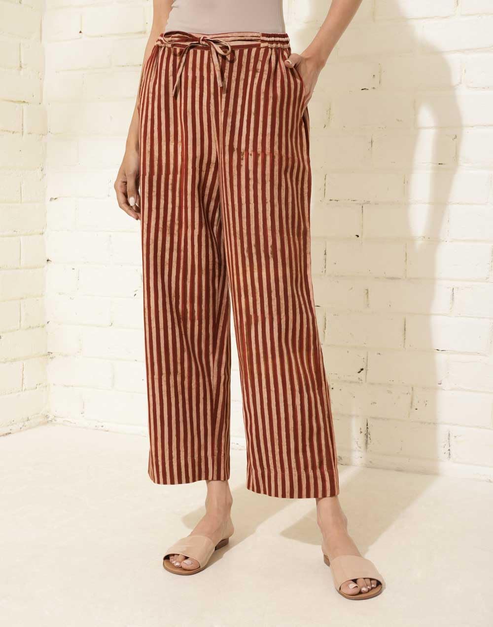 Fabindia WomenS Regular Pant (1036527Red_Red