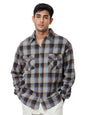 The Souled Store| Checks: Brown & Beige Mens and Boys Shirts|Full Sleeve|Loose fit Checks|100% Cotton Multicolored Men Utility S