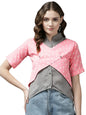 Aarika Women's Regular Fit Shirt (TP-W-M-12367_Grey-Pink S)