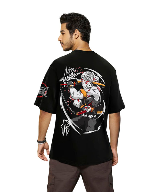 Bewakoof MenS God Of Festivals Graphic Print Cotton T-Shirt- Oversized Fit, Round Neck, Half Sleeves 567556_Black_2Xl