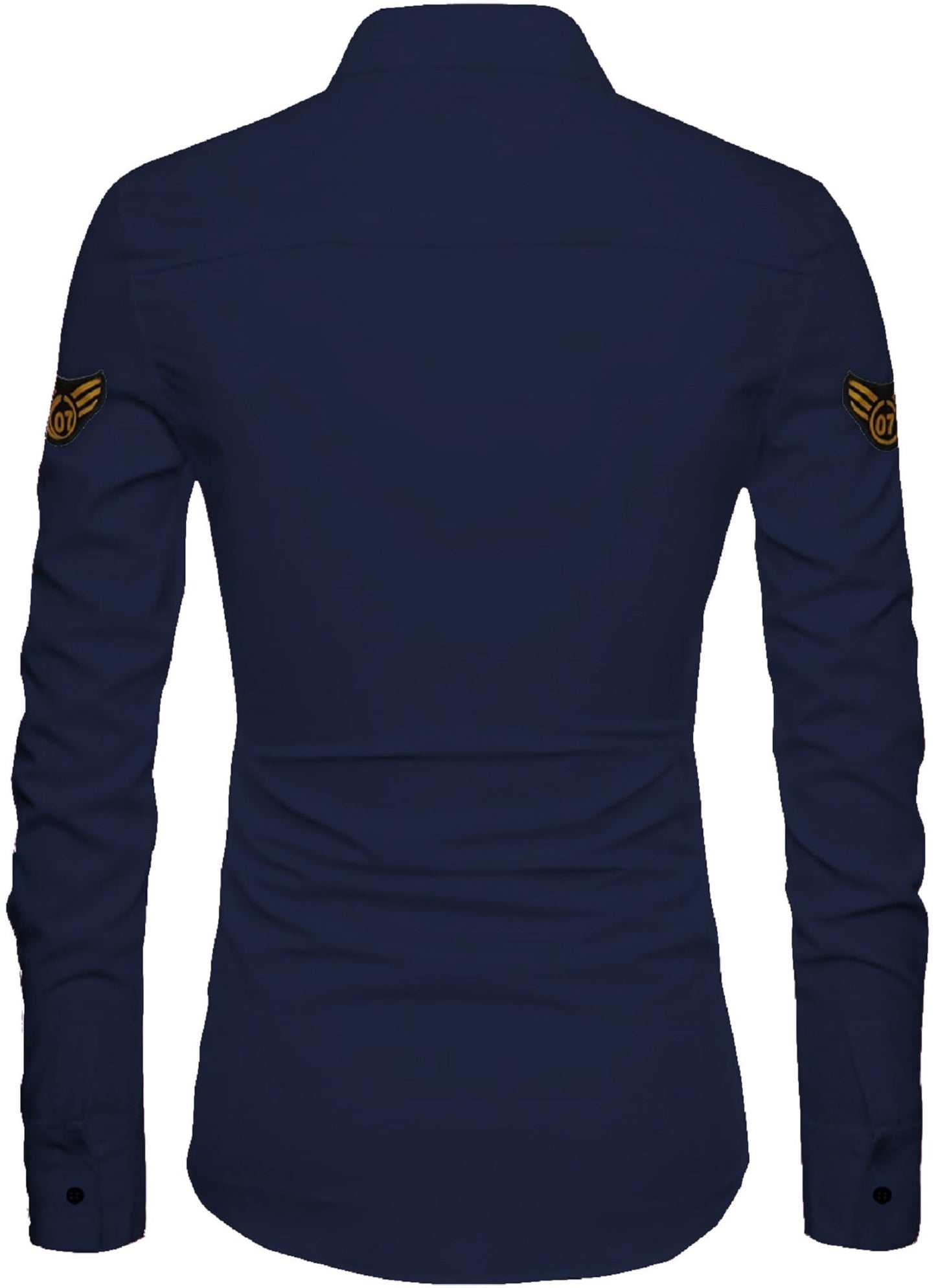 Kadiyu MenS Cotton Blend Shirt With Pockets Full Sleeves Round Collar Neck Botton Down Closure Solid Pattern Relaxed Fit And St
