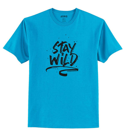 ADRO Stay Wild Design Printed T-Shirt for Men (RNR-S36-SWW-MI_Mint)