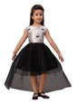 Aarika GirlS Nylon Skater Knee-Length Dress (Fk-A-22157_Black_32)