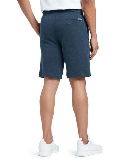 XYXX Athleisure Mens Cotton Melange Shorts | Ultra-Smooth Casual Everyday Wear | Tailored Relaxed Fit Solid Hype Shorts with Zi
