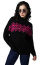 High Star WomenS Acrylic Round Neck Pullover Sweater (Hswsww23010_Bk_Black
