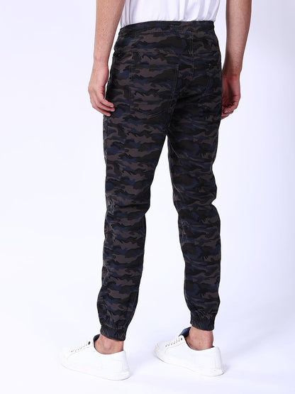 The Indian Garage Co Men Slim Fit Solid Mid-Rise Joggers Charcoal Grey