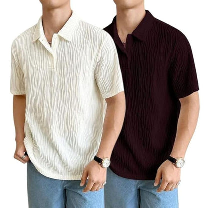 Leriya Fashion Cotton T-Shirt For Men  Soft Breathable Fabric | Regular Fit Half Sleeve Collar Tee For Summer Casual Wear (Avail