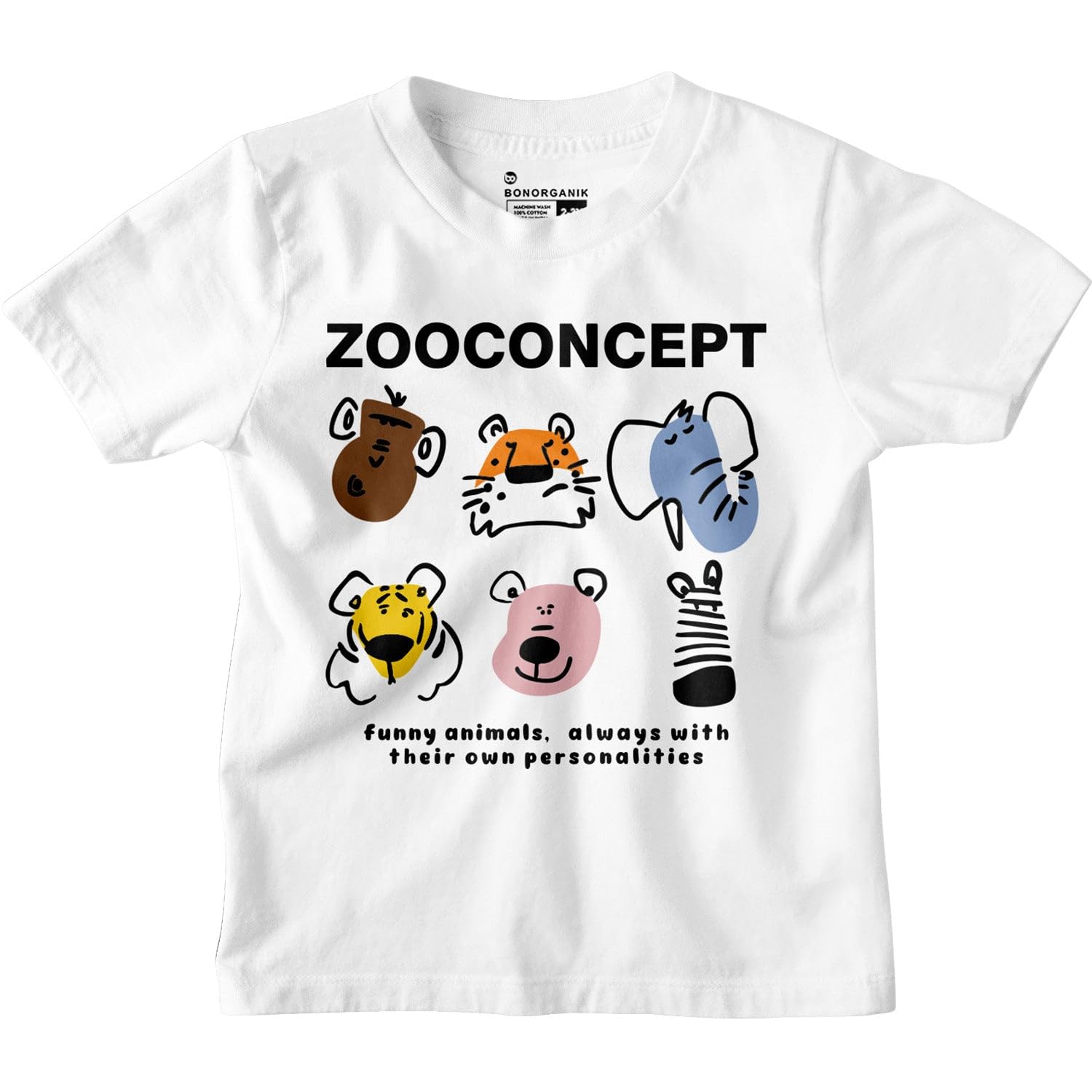 Bon Organik Boys Regular Fit T-Shirt (BON12147_White
