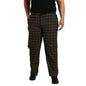 SOJANYA Plus (Since 1958), Men's Cotton Brown & Black Checked Track Pant, Size: 40