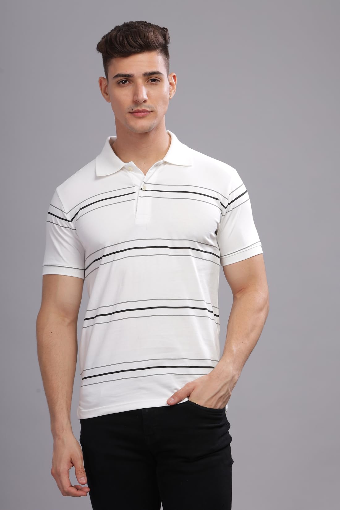 ADRO Polo T-Shirt for Men| Printed Polo T-Shirt | Cotton Polo T Shirt Also in Plus Size|PNOP24-L1