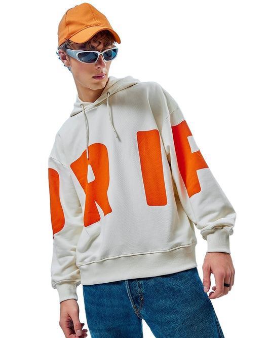 Bewakoof Mens Typography Oversized Hoodie_597143_Pink_XL