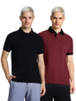 Veirdo Mens 100% Cotton Regular Fit Solid Plain Classic Polo Collar T-Shirt