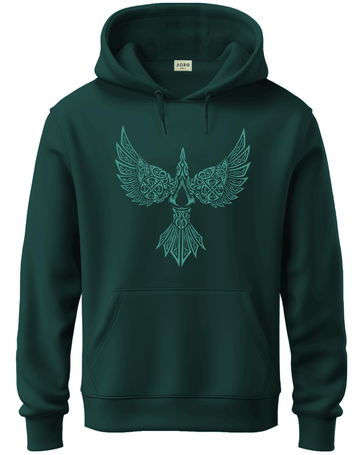 ADRO Hoodies for Men, Printed Regular Fit Cotton Hoodie Sweatshirt, H24