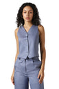 Hubberholme Women Solid Regular Length Regular V Neck Sleeveless Waistcoat