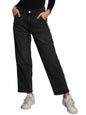 Kotty WomenS High Rise Cotton Lycra Blend Ankle Length Relaxed Fit Jeans Jade Black