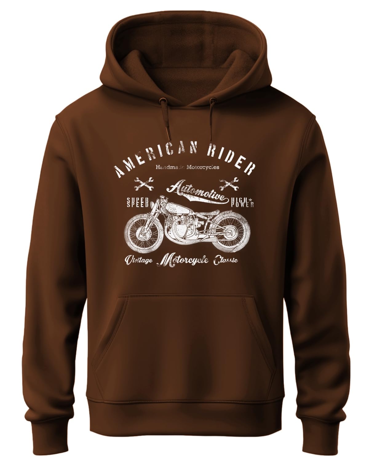ADRO Men's Cotton Neck Hooded Sweatshirt (H24-AME-BR)