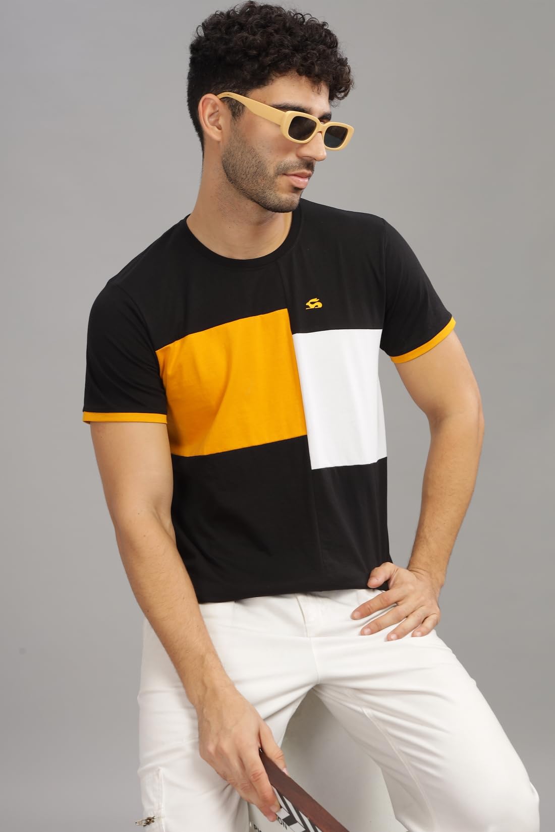ADRO Tshirt for MenMulti Color T-Shirt for MenCotton T-ShirtMens TshirtRN8-24-BLMUWH