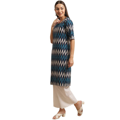 Patlani WomenS A-Line-Crepe Kurti. White