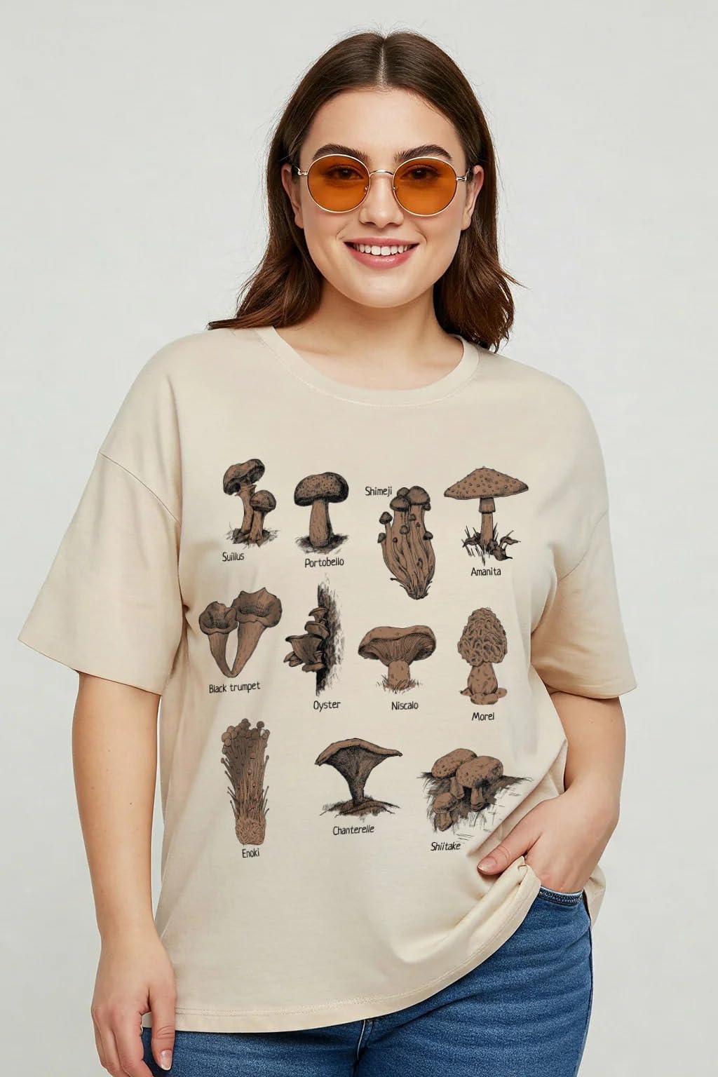 Juneberry 100% Pure Cotton Oversized Fit Latest & Trendy All Over Prints Half Sleeve Plus Size T-Shirt For Women & Girls (Ps_Jbm