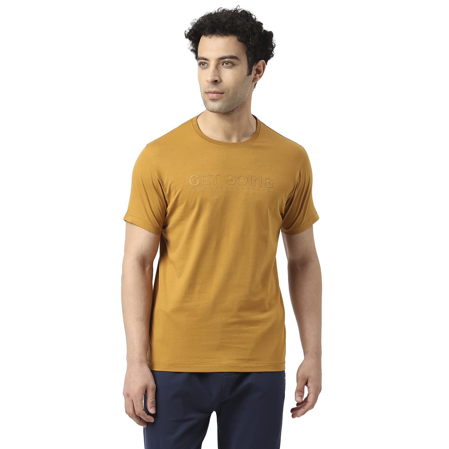 Pepe Jeans MenS Slim Fit T-Shirt (Pm509066079L_Mustard
