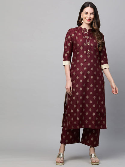 ANNI DESIGNER Women's Cotton Regular Kurta with Palazzo