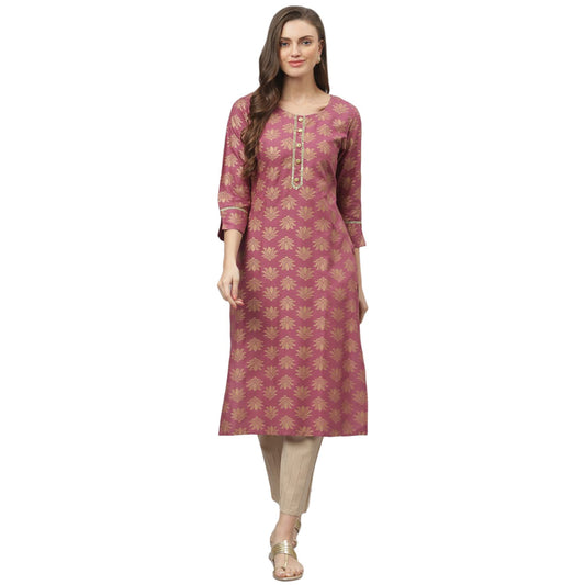 Stylum Women'S Rayon Straight Kurta (Toruwine50_Wine, 5Xl)