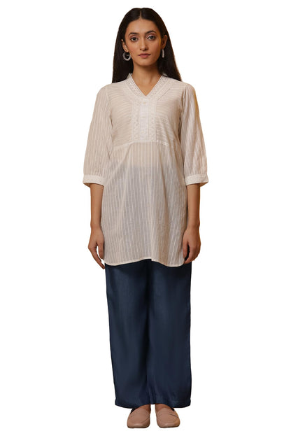 Aurelia WomenS Striped Cotton Kurti Set With Pants