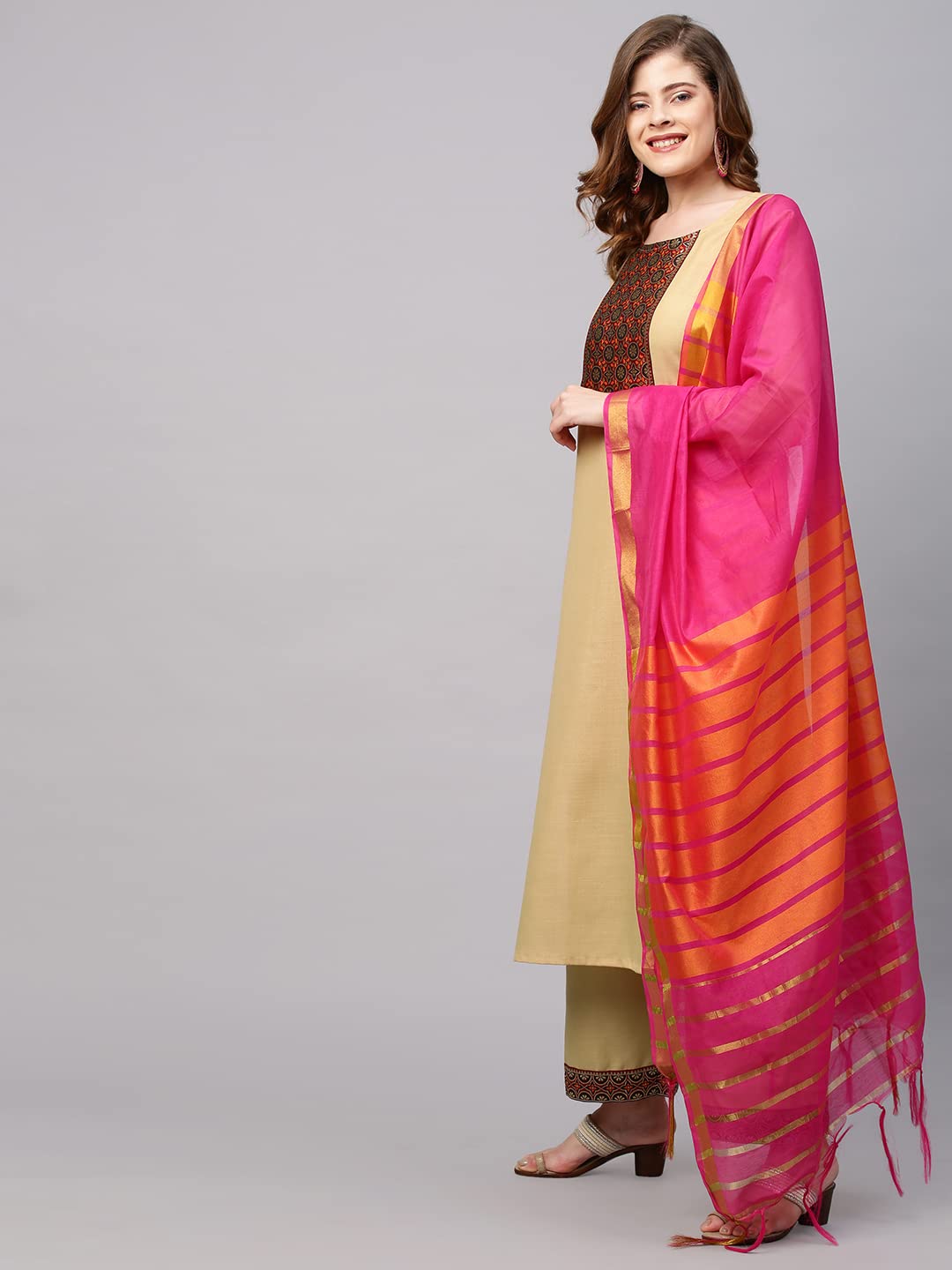 ANNI DESIGNER Womens Cotton Blend Regular Kurta