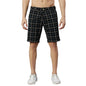 Thomas Scott Mens Checkered Slim Fit Shorts Black