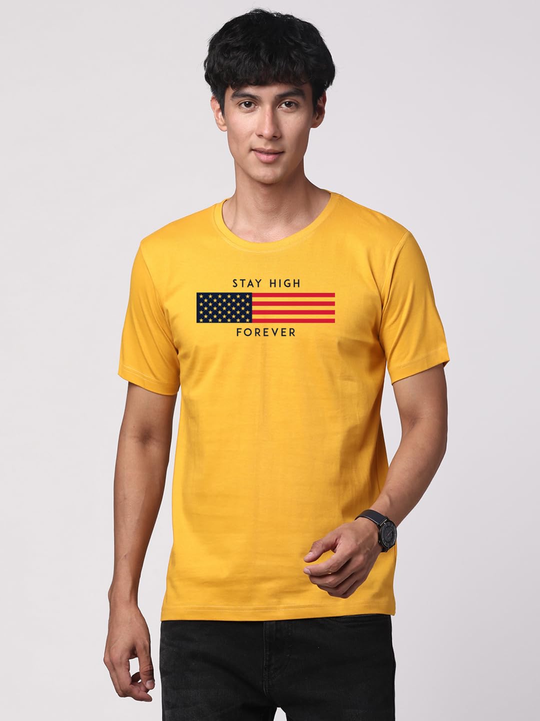 ADRO Mens Flag Printed Cotton T-Shirt_RN24-L2-FLAG-MU