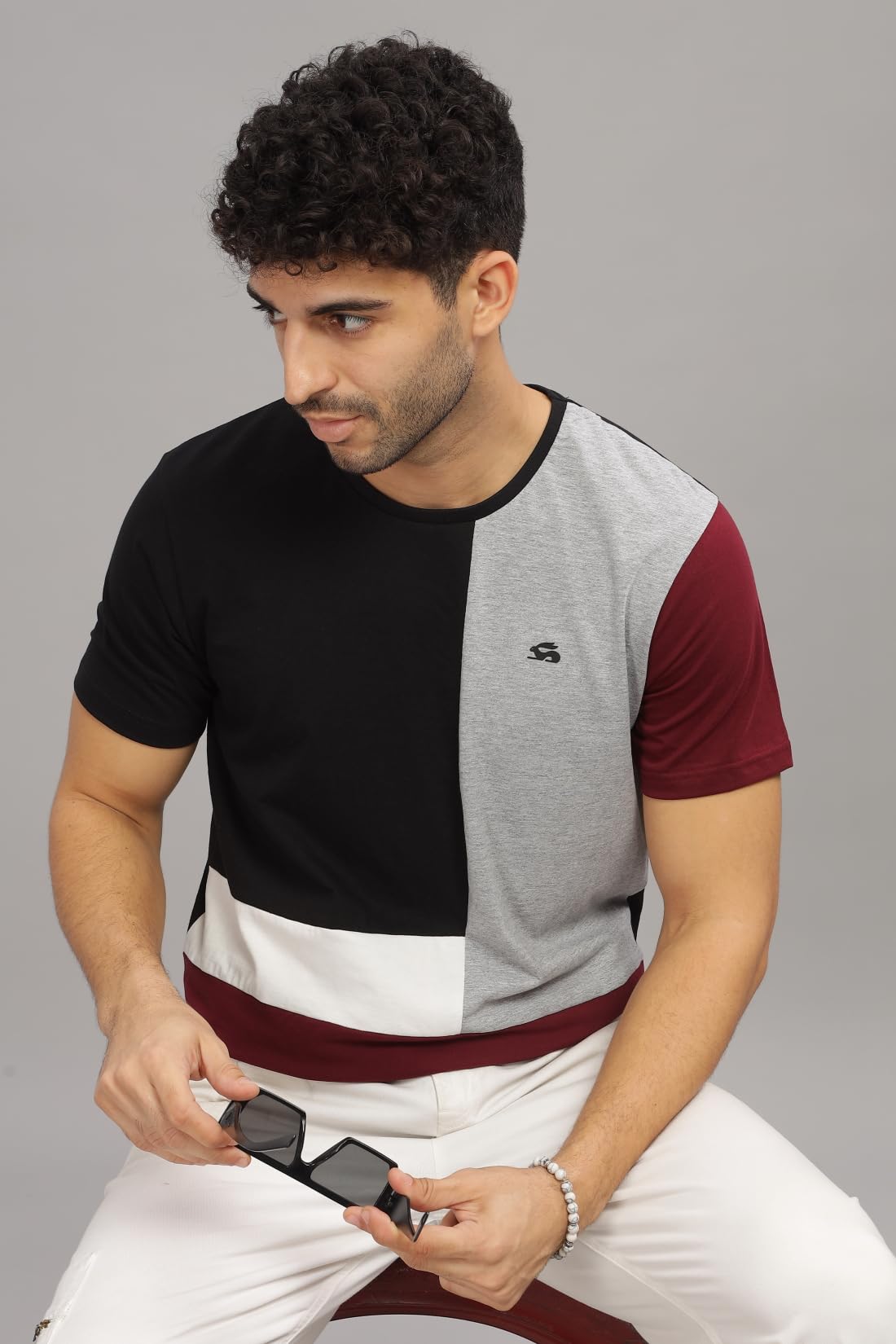 ADRO Tshirt for MenMulti Color T-Shirt for MenCotton T-ShirtMens TshirtRN8-24-BLGRMR