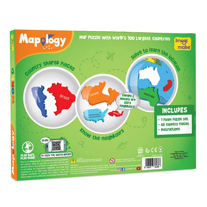 Imagimake Mapology World Map Puzzle | Educational Toys for Kids 5-7 | Puzzles for Kids Ages 4-8 | Map of The World | 6 Year Old