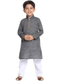 Jbn Creation Boys Pure Cotton Black And White Kurta Pyjama Set - Ethnic Elegance For Festivals | Comfortable Traditional Pure So