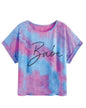Juneberry Multicolour Cotton Round-Neck Tie-Dye T-Shirt For Women