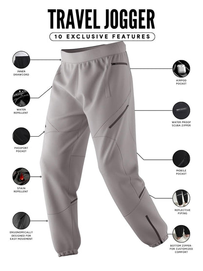 Nobero MenS Loose Sweatpants (1M-Bwjg-R0137_Steel Grey