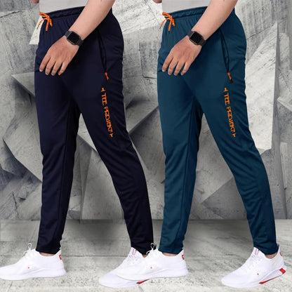 Tee Projekt Lycra Combo Soild & Zippered Pockets Style Regular Fit Track Pant for Men Jogger, Gym Wear, Yoga