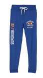 T2F Boys Regular Fit Printed Cotton Joggers Track Pants Royal Blue
