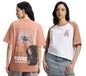 Juneberry Pure 100% Cotton Oversized Loose Baggy Fit Drop Shoulder Latest Aesthetic & Cool Graphic Prinred Half Sleeve T-Shirts