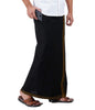 Prakasam Cotton Mens Black Colour Fancy Border Welcro Pocket Dhoti (Himfan-Black)