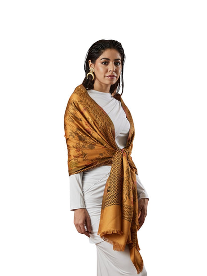 Pashmoda Women Nayab Kaani Wool Blend Stole (Size : 71X203 CM)