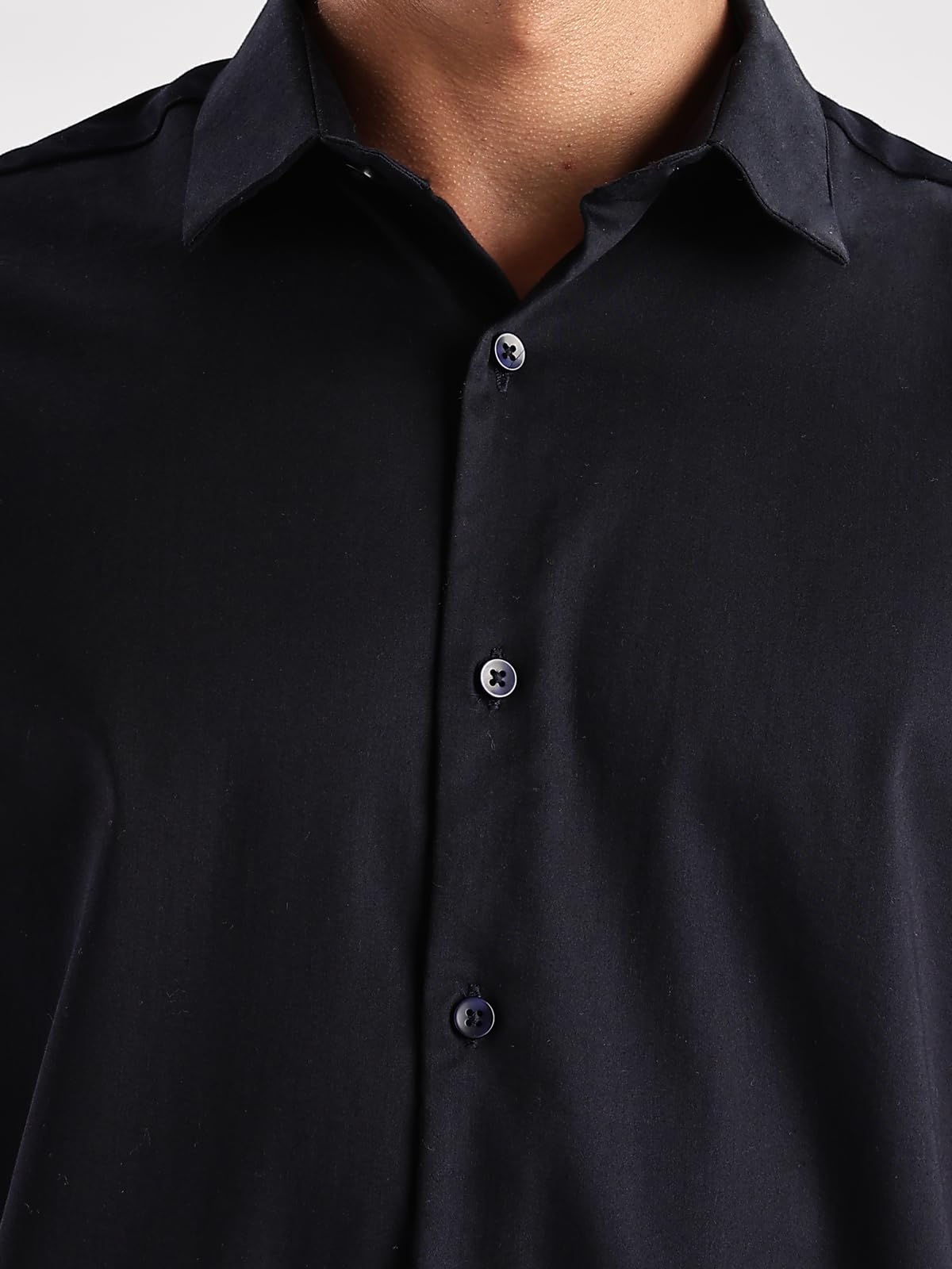 ADRO Mens Slim Fit Solid Casual Shirts | Plain Satin Evening Shirt | Stylish Office or Party Shirt | All Day Fresh Spread Colla