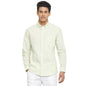Fabindia Men Linen Regular Collar Casual Slim Fit Shirt Striped_Xs Green